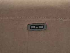 Vente-unique Sofá de 3 plazas reclinable eléctrico de tela color DJARALO