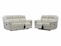 Clearance Sofá de 3+2 plazas relax de piel de búfalo PAKITA Conjunto Sofás