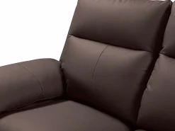 Vente-unique Sofá de 3+2 plazas relax de piel de búfalo marrón PAKITA