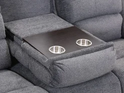 Hot Sofá de 3 plazas relax eléctrico de tela NEVERS Sofá Relax