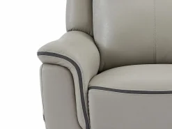 Outlet Sofá de 3 plazas relax eléctrico de cuero ADELIO Sofá Relax