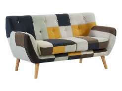 Vente-unique Sofá de 2 plazas SERTI II en tejido patchwork