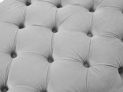 Vente-unique Sofá de 3 plazas, sillón y puf chéster de terciopelo EDWINA