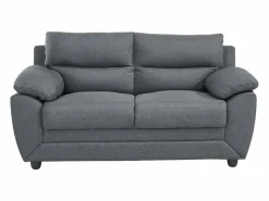 Sale Vente-unique Sofá de 2 plazas tapizado de tela 100% poliéster gris MANOA Gris antracita