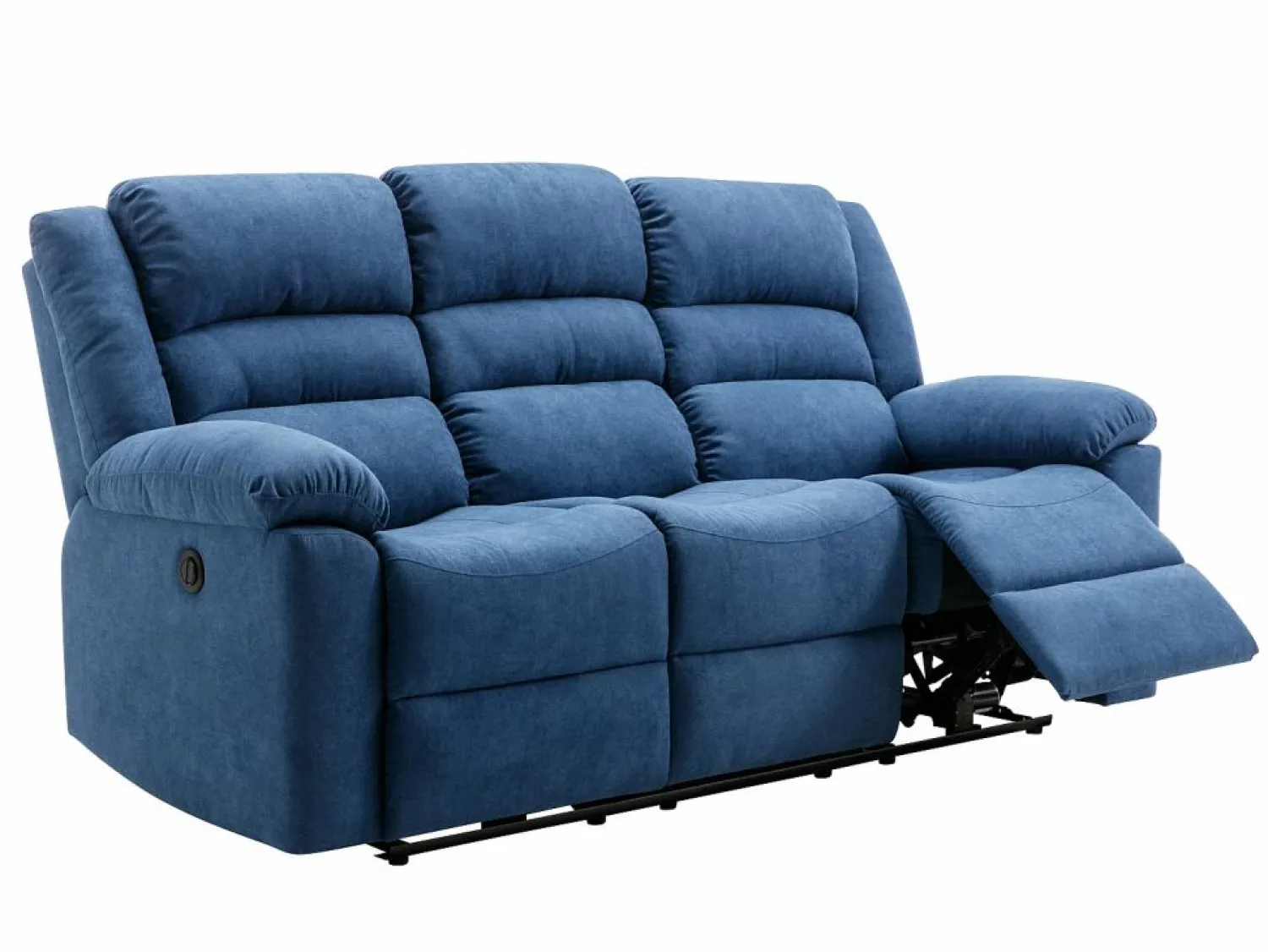Vente-unique Sofá de 3 plazas y 2 plazas relax eléctrico de tela BUROLO