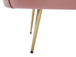 Vente-unique Sofá de 2 plazas y silla estilo concha de terciopelo DANDELION