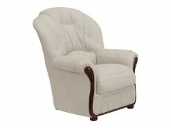LINEA SOFA Sofá de 3 plazas y sillón 100% cuero de búfalo DAPHNE