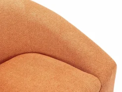 Clearance Vente-unique Sofá de 2 plazas y sillón de tela OSSANA Terracota