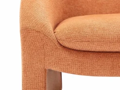 Clearance Vente-unique Sofá de 2 plazas y sillón de tela OSSANA Terracota