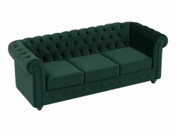 New Sofá de 3 plazas y sillón de terciopelo CHESTERFIELD Conjunto Sofá Y Sillón