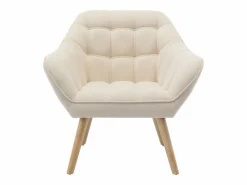 Best Vente-unique Sofá de 2 plazas y sillón de tela estilo escandinavo CASERTA Beige