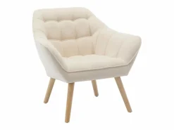 Best Vente-unique Sofá de 2 plazas y sillón de tela estilo escandinavo CASERTA Beige