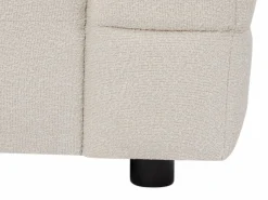 Vente-unique Sofá de 3 plazas y sillón en tela bouclé marfil LERICI de Pascal Morabito