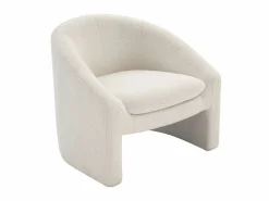 Discount Vente-unique Sofá de 2 plazas y sillón en tejido tela de rizo OSSANA Blanco