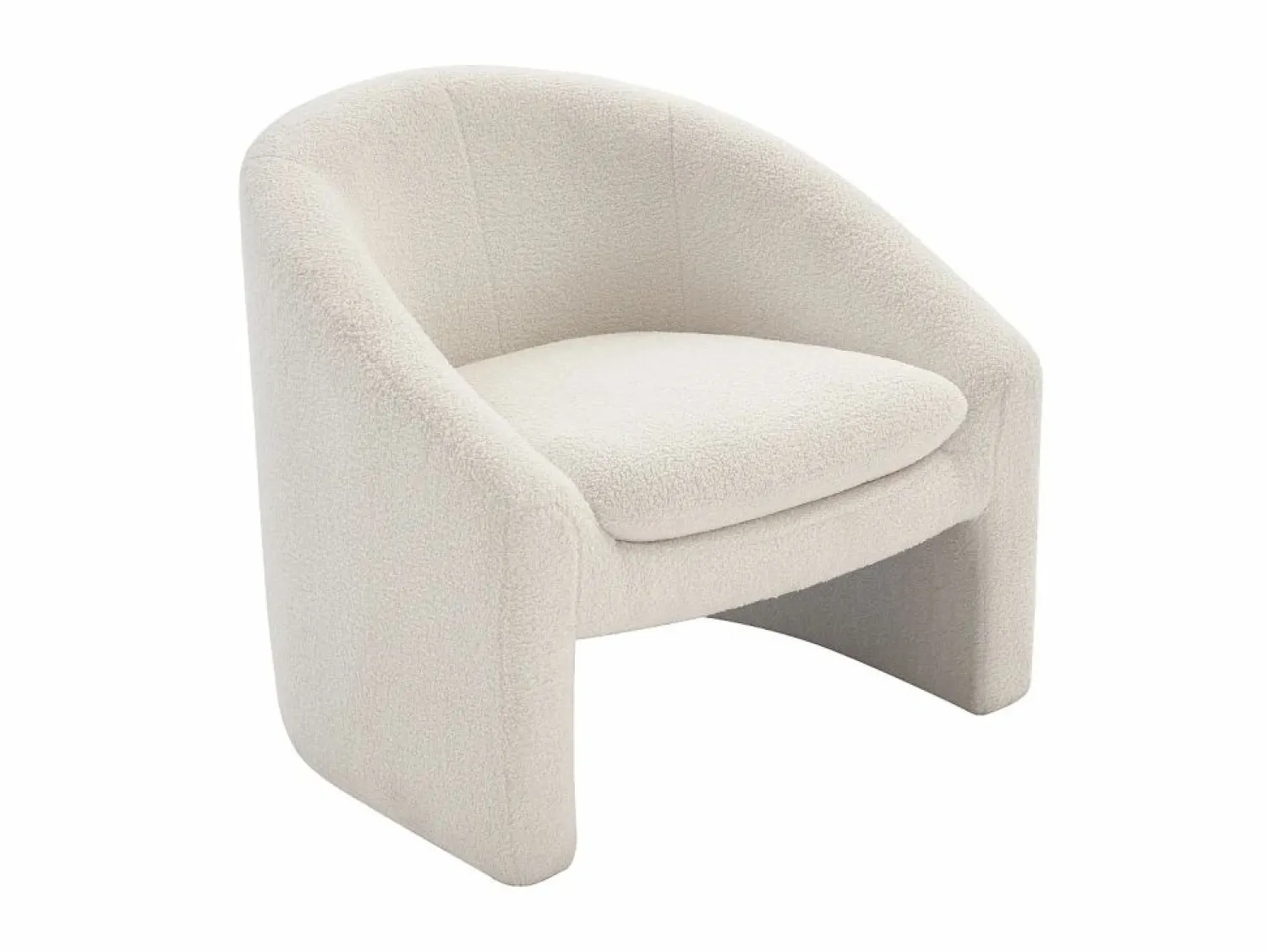 Discount Vente-unique Sofá de 2 plazas y sillón en tejido tela de rizo OSSANA Blanco