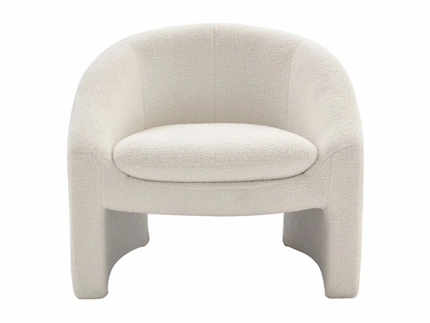 Discount Vente-unique Sofá de 2 plazas y sillón en tejido tela de rizo OSSANA Blanco