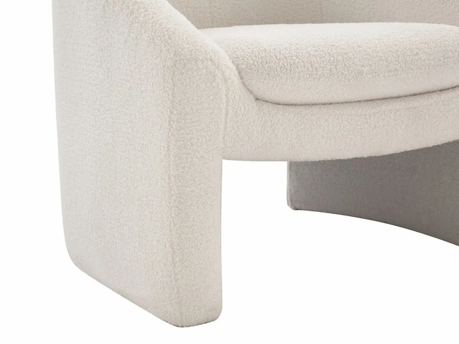 Discount Vente-unique Sofá de 2 plazas y sillón en tejido tela de rizo OSSANA Blanco