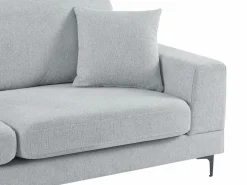 Vente-unique Sofá de 3 plazas y sillón en tela texturizada JAMOLO