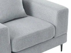 Vente-unique Sofá de 3 plazas y sillón en tela texturizada JAMOLO