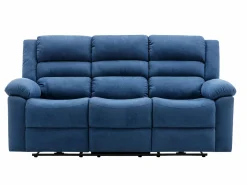 Vente-unique Sofá de 3 plazas y sillón reclinable eléctrico de tela BUROLO