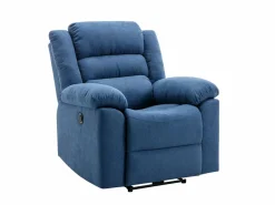 Vente-unique Sofá de 3 plazas y sillón reclinable eléctrico de tela BUROLO