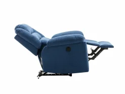 Vente-unique Sofá de 3 plazas y sillón reclinable eléctrico de tela BUROLO