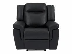 Vente-unique Sofá de 3 plazas y sillón relax eléctrico de piel KENNETH