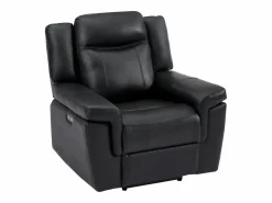 Vente-unique Sofá de 3 plazas y sillón relax eléctrico de piel KENNETH