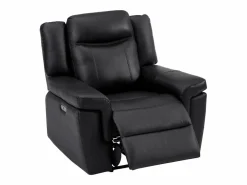Vente-unique Sofá de 3 plazas y sillón relax eléctrico de piel KENNETH