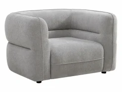 Outlet Sofá de 3 plazas y un sillón en tela de chenilla TALIENA Conjunto Sofá Y Sillón
