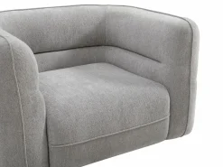 Outlet Sofá de 3 plazas y un sillón en tela de chenilla TALIENA Conjunto Sofá Y Sillón
