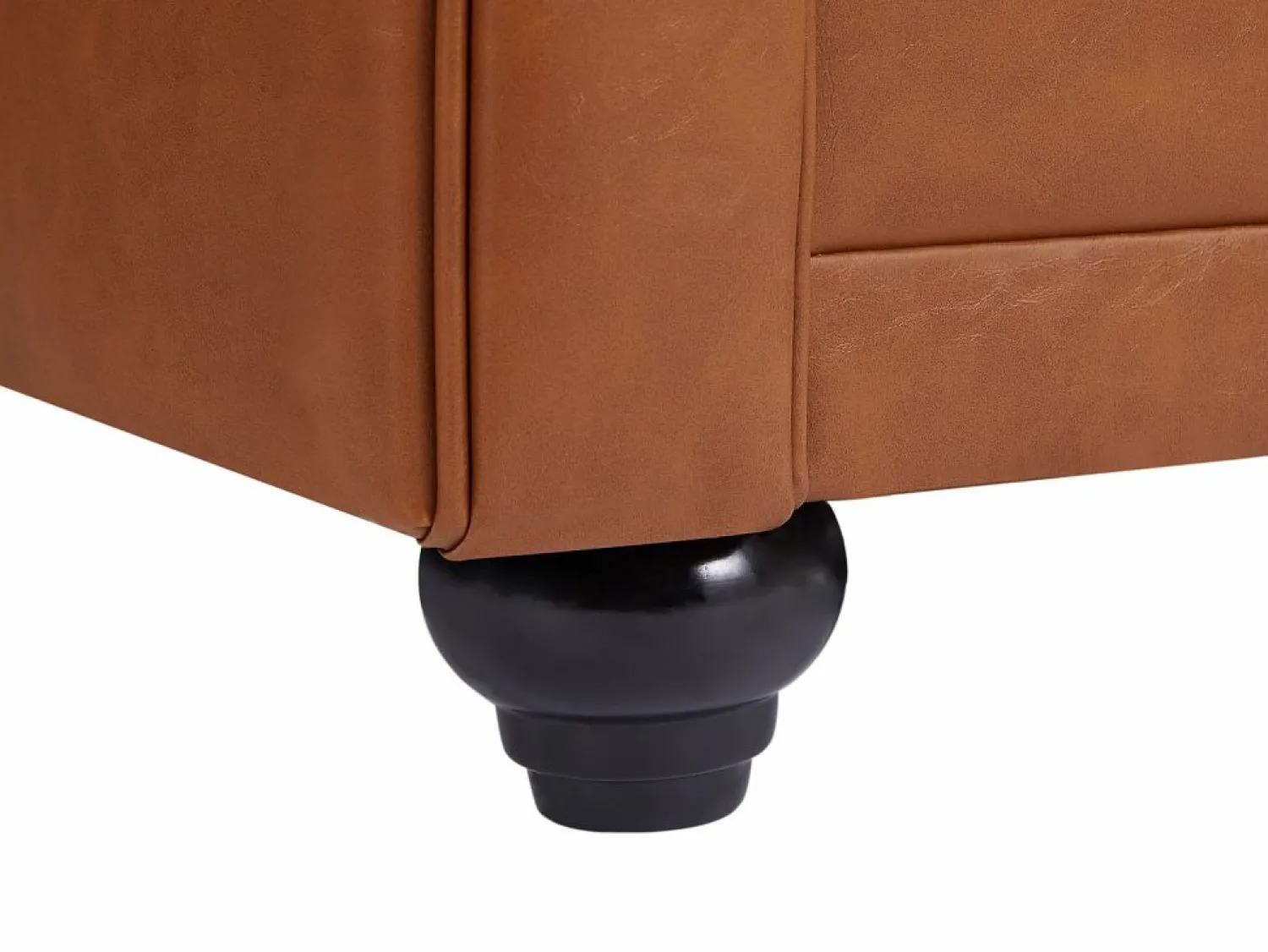 Sale Sofá de 3 y 2 plazas de piel de vaca color CHESTERFIELD Conjunto Sofás