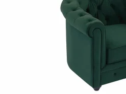 Best Vente-unique Sofá de 3 y 2 plazas de terciopelo CHESTERFIELD Verde