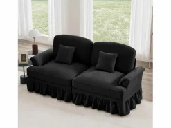 Sofá de dos plazas Módulos flexibles Convertible en sofá cama Puff multifunción Chenilla