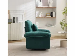 Hauss Spole Sofá de dos plazas y sillones giratorios en tejido chenilla - Con cojines