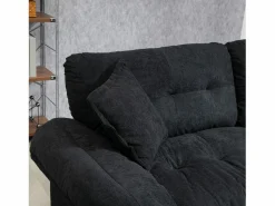Hauss Spole Sofá de dos plazas y sillones giratorios en tejido chenilla - Con cojines