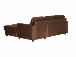 Online Sofá de esquina 4 plazas Vintage Marrón Contemporáneo - Tela 100% poliéster - Estructura de Pino Macizo - Cómodo y Elegante Sofá - 4 Plazas