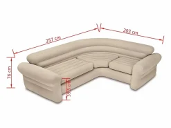 Intex Sofá de esquina inflable 257x203x76 cm