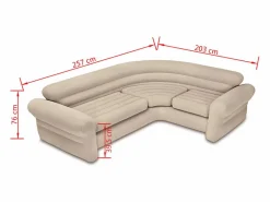 Intex Sofá de esquina inflable 257x203x76 cm