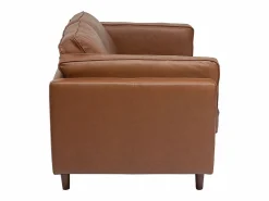 Outlet Sofá de piel de búfalo 2 plazas vintage marrón BRADLEY Sofá Vintage