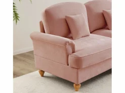Best Sofá diseño brazos florales patas torneadas puf multifunción chenilla Sofá Modular