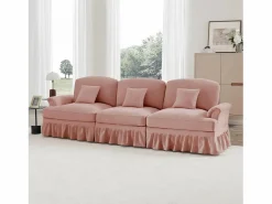 Best Sofá diseño brazos florales patas torneadas puf multifunción chenilla Sofá Modular