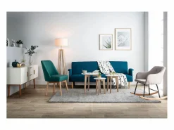 Clearance Miliboo Sofá diseño convertible OSCAR Azul