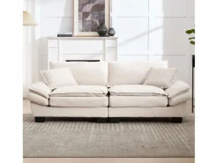 Merax Sofá doble moderno y sencillo - 224 x 81 x 81 cm - con edredón - terciopelo -