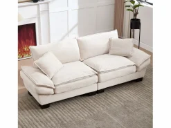 Merax Sofá doble moderno y sencillo - 224 x 81 x 81 cm - con edredón - terciopelo -