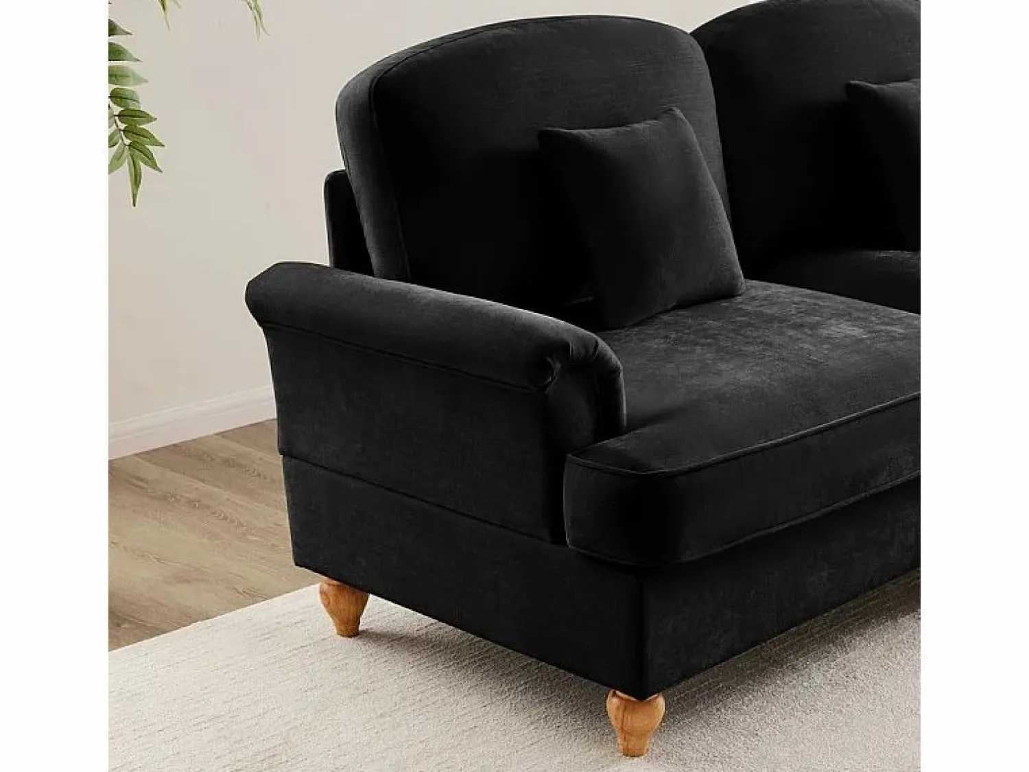 Sofá Esquina Modular 4 Plazas en L - Chenille - Funda Extraíble y Puf - 350x140x93cm - Sofás Club