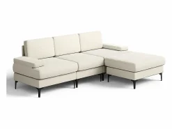 Clearance Sofá Esquinero 3 Plazas en Chenilla - con Puff - Carga Máx. 650kg - 244x146x83cm - Todos Los Sofás|Sofá De Terciopelo