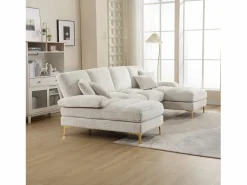 Sofá esquinero - Sofá de 4 plazas con asientos y cojines - para salón y dormitorio