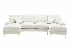 Sofá esquinero - Sofá de 4 plazas con asientos y cojines - para salón y dormitorio
