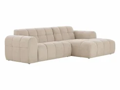 Outlet Sofá esquinero de 3 plazas en terciopelo con chaise longue derecha - Cómodo y diseño Todos Los Sofás